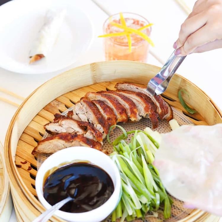 Peking duck pancakes