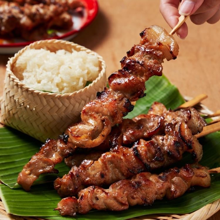 Moo ping - Pork skewers