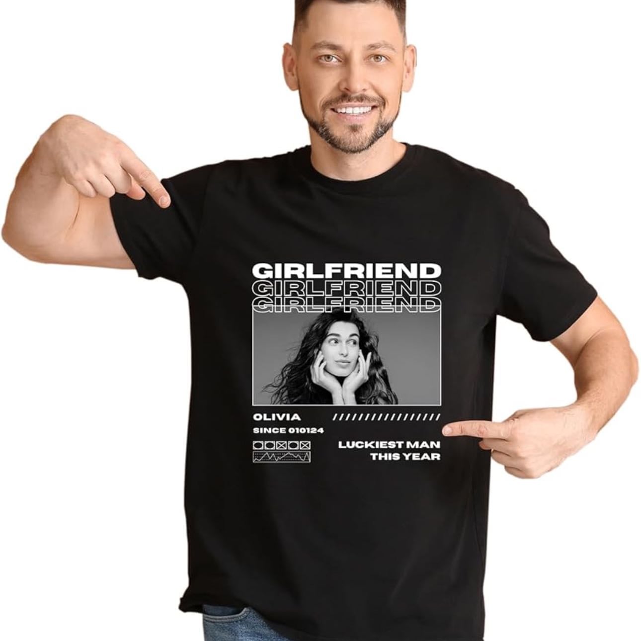 Teeshirt « GIRLFRIEND » - Teeshirt personnalisable avec des photos