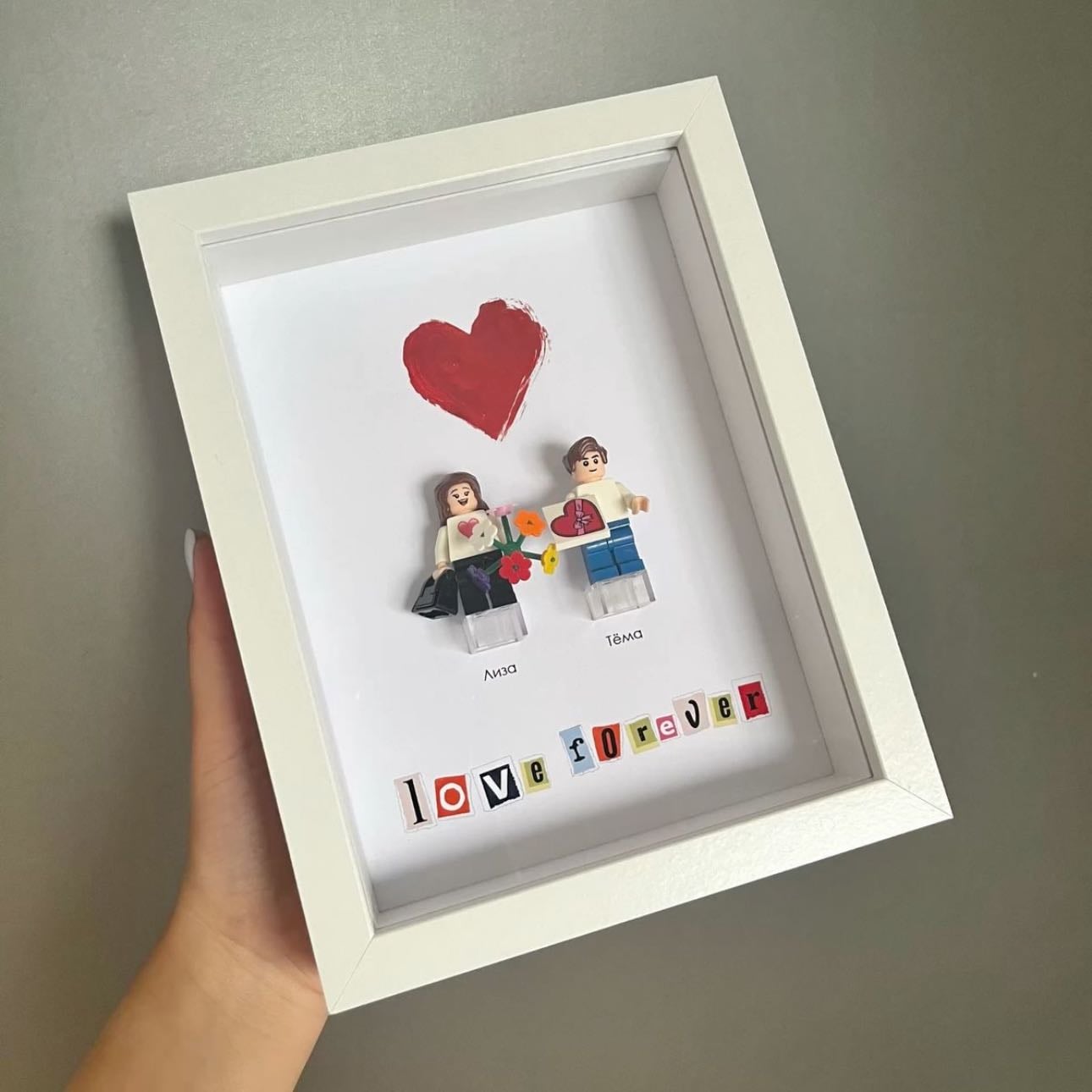 LEGO personalized frame - Un cuadro con LEGOS personalizados, con un fondo creado por ti