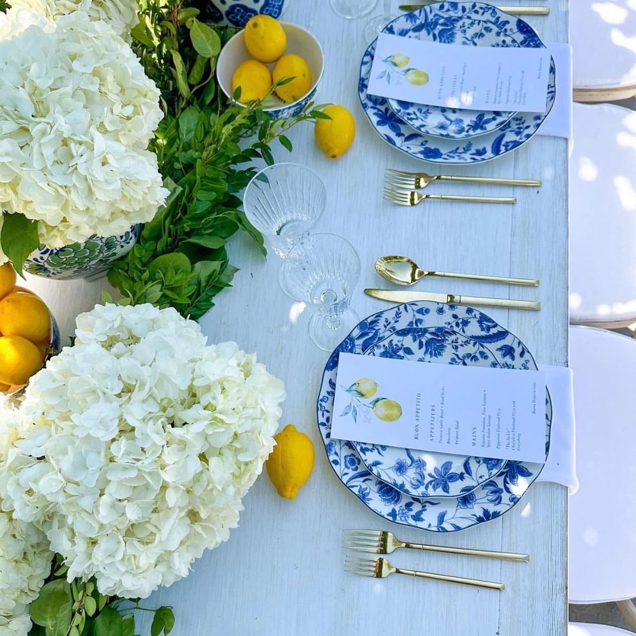 Fresh and summery - Use blue/yellow/soft green/orange + white