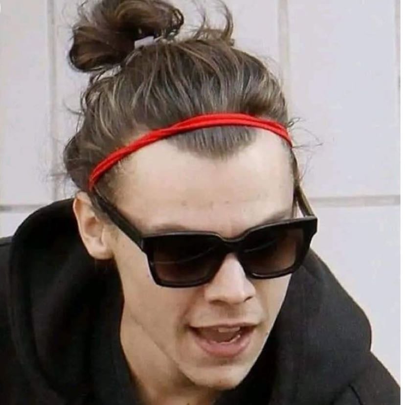 harry’s hair line is kind of fucked up 😔 - i’m sorry i love my man but the mcdonald’s m