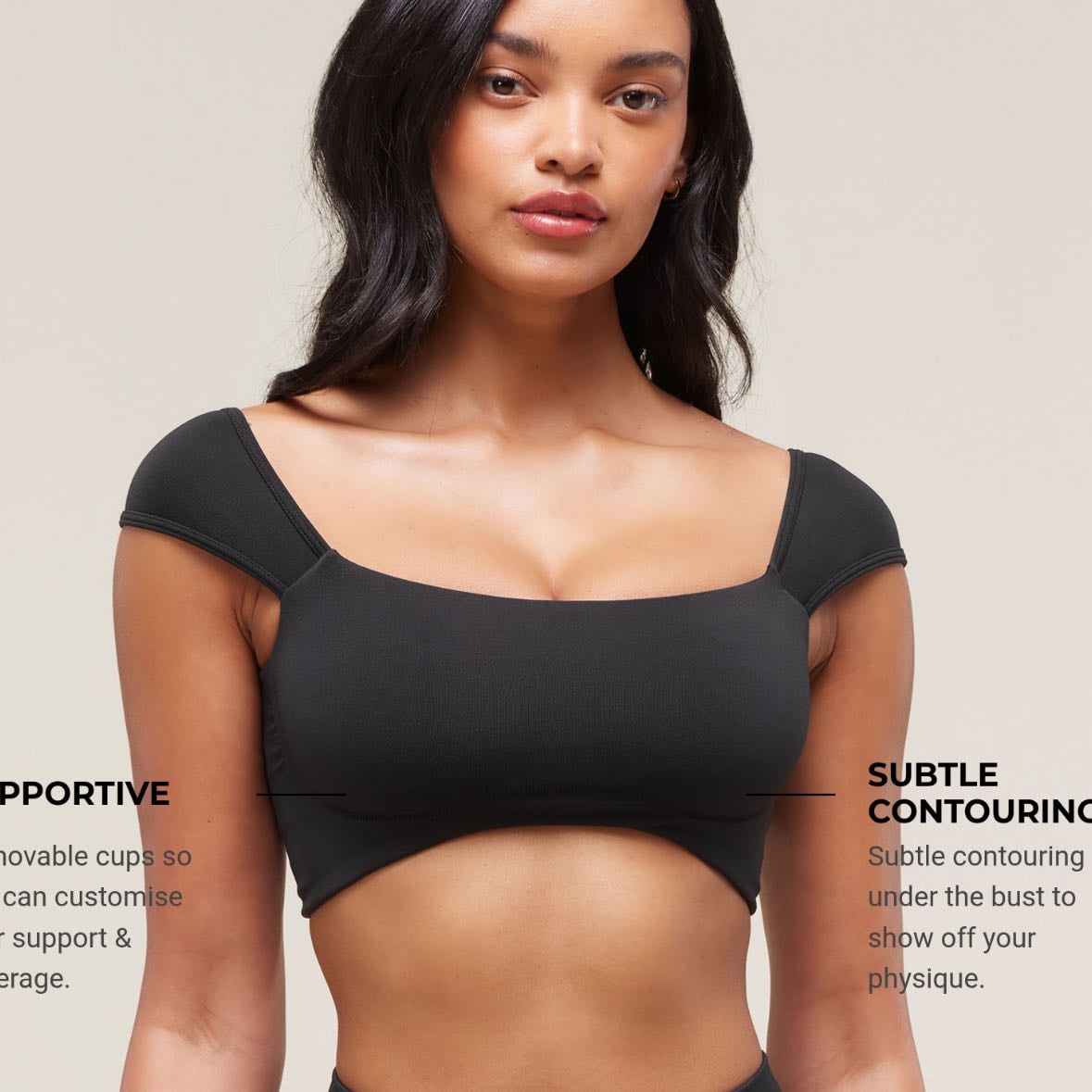 Soft Sculpt Cap Sleeve Bralette Black β¬40 - Gymshark
