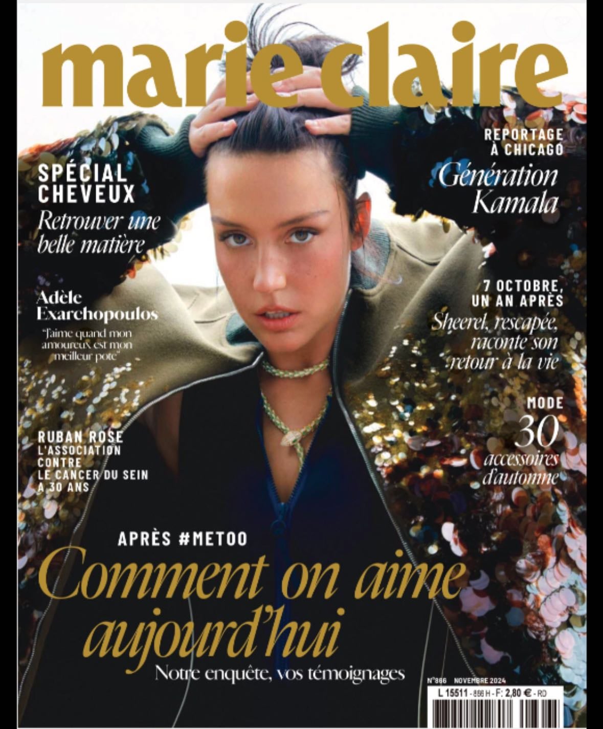 numéro 866 novembre 24 Adele Exarchopoulos - Marie Claire
