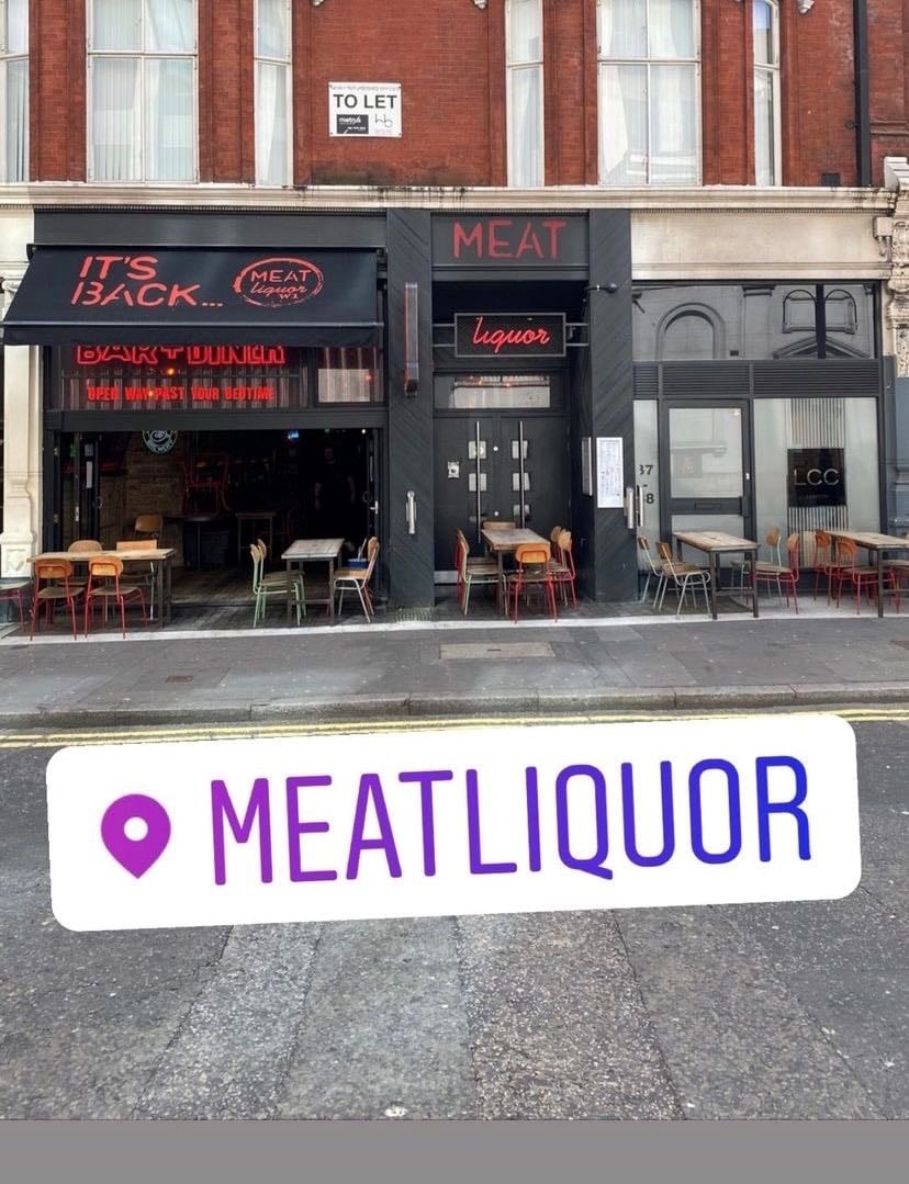 MEATliquor Bar & Restaurant W1 - Oxford Circus - Mushroom hotdog-style burgers, garlic fries, buldak sticks