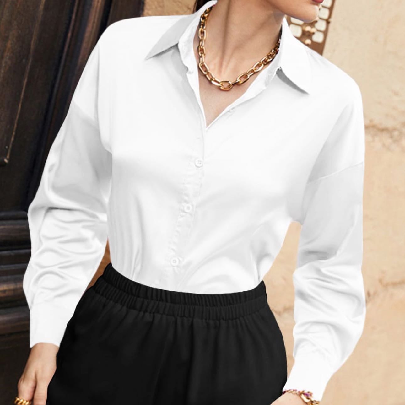 Blusa Blanca de vestir - ID: 12844009