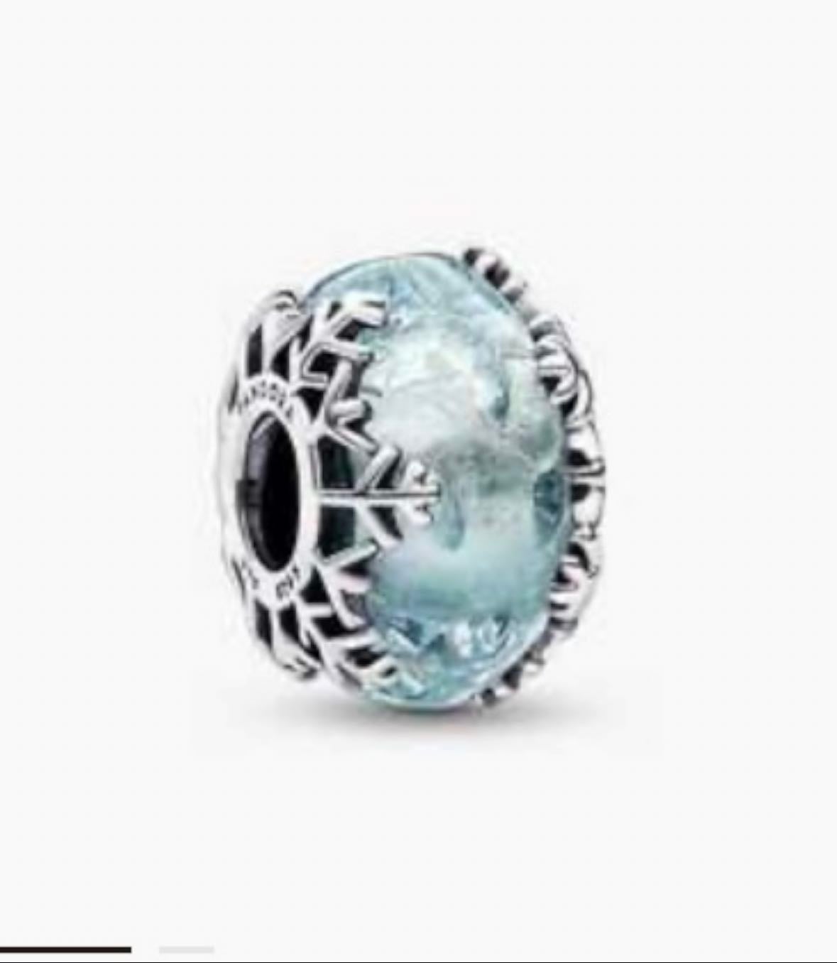 glass snowflake charm
