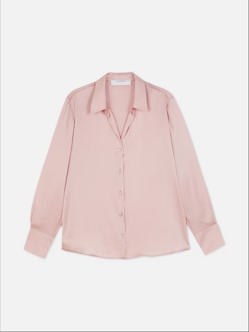 Chemisier satin rose