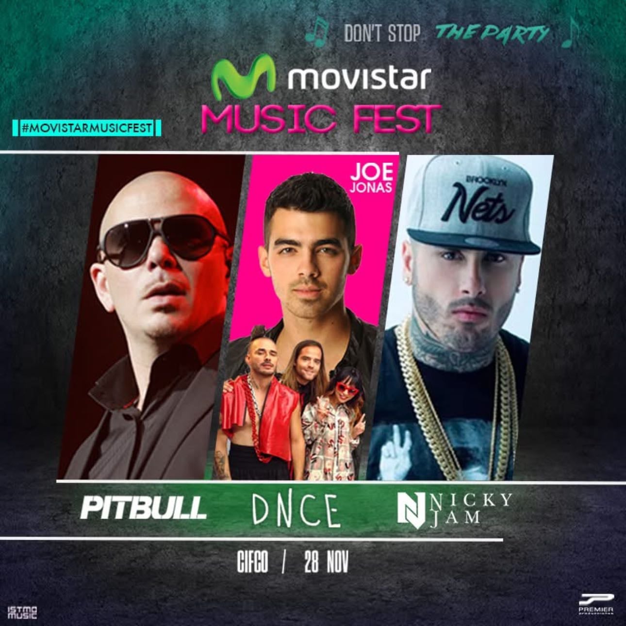 Movistar Music Fest: Pitbull, Nicky Jam, DNCE - 2015