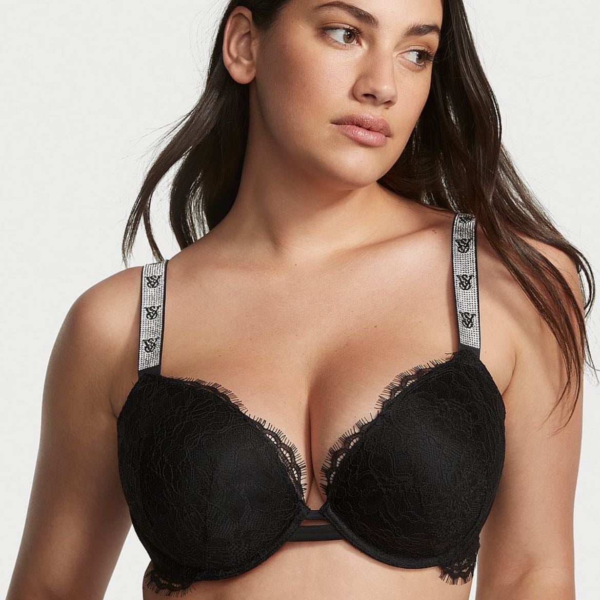 Buy Lace Shine Strap Push-Up Bra - Order Bras online 5000000022 - Victoria’s Secret US - Victoria's Secret