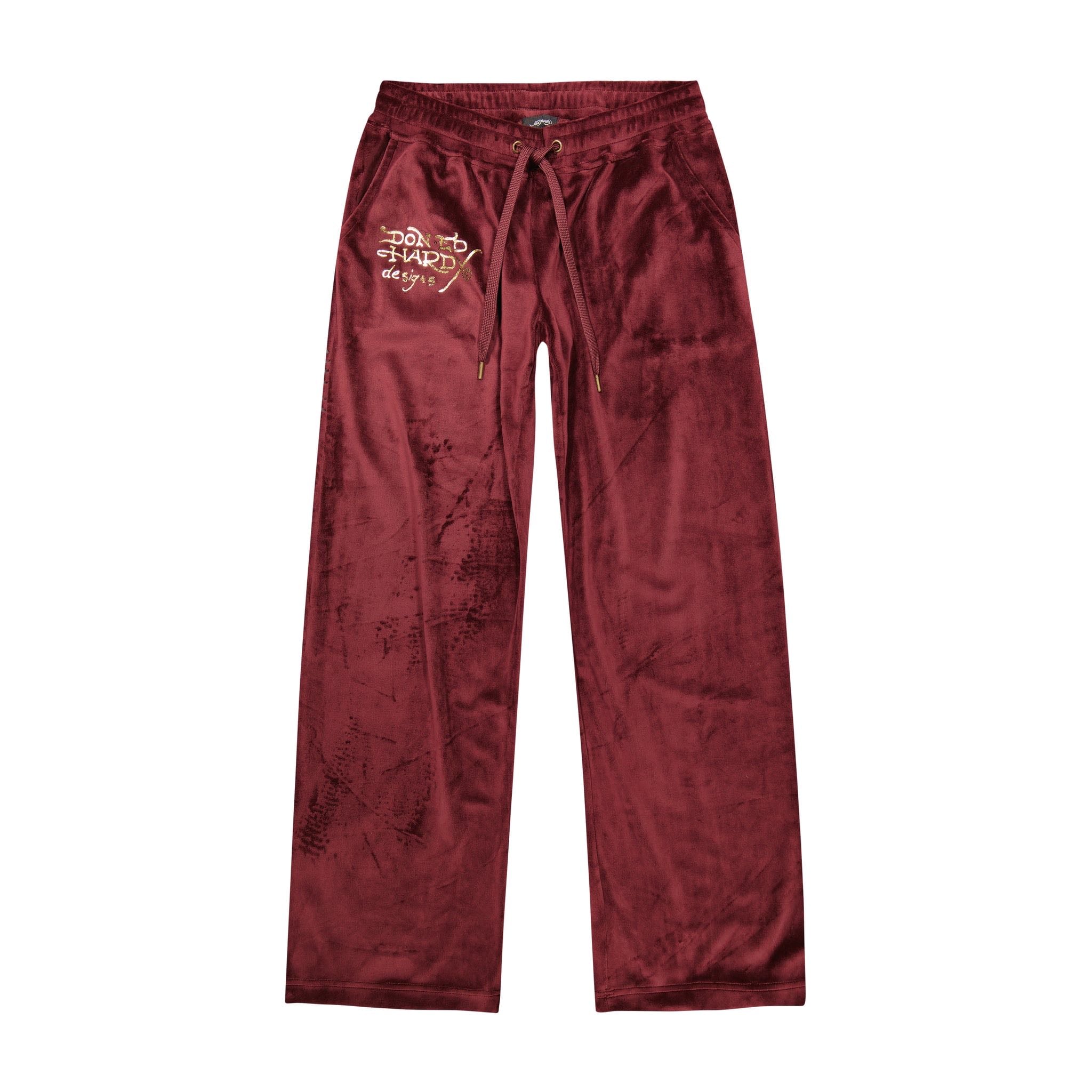 Retro Tiger Y2K Velour Sweatpants - edhardyoriginals