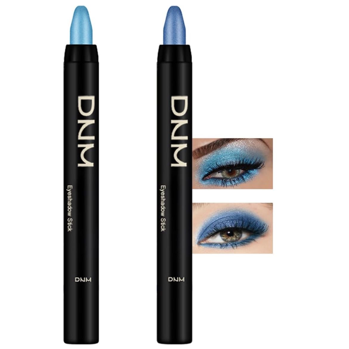 Amazon: Kaely 2Pcs Bright Blue Eyeshadow Stick for Older Women, Metallic Shimmer Glitter Cream Eye Shadow Pencil Crayon, Light Blue Eyeliner Waterproof Halloween Makeup, 11+13 : Beauty & Personal Care