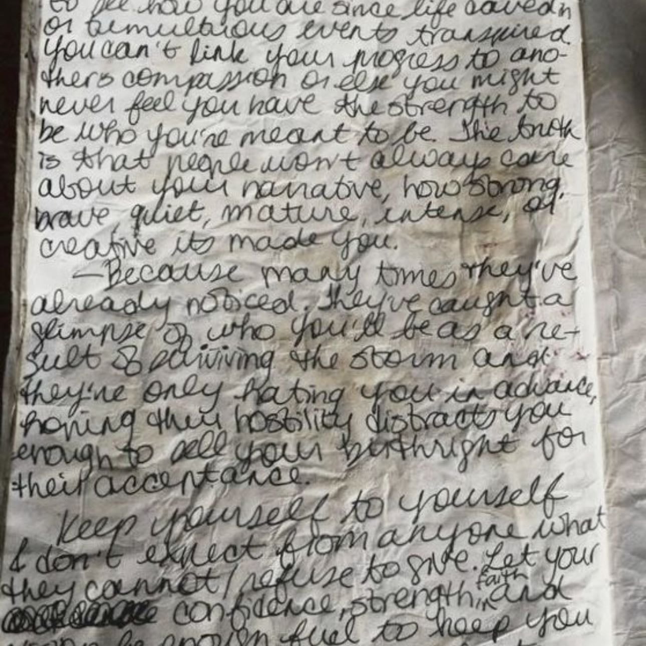 What mattered to you as a child that doesn’t nowadays? - I used to actually loathe when my pens bled through the pages. Maybe I still do sometimes.