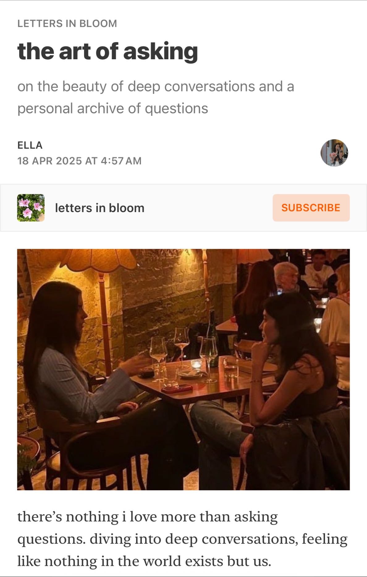 The art of asking
