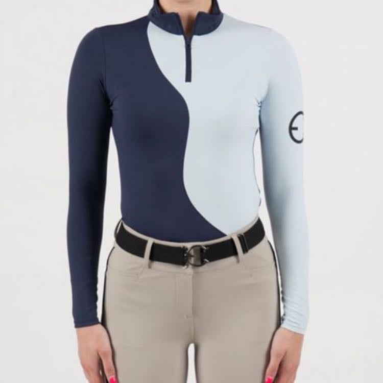 LENNA Training Top Long Sleeve Sunshirt - Blue - Equestrian Club