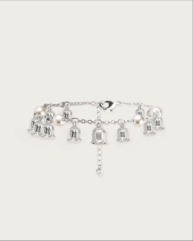 lily of the valley silver bracelet - $29.99