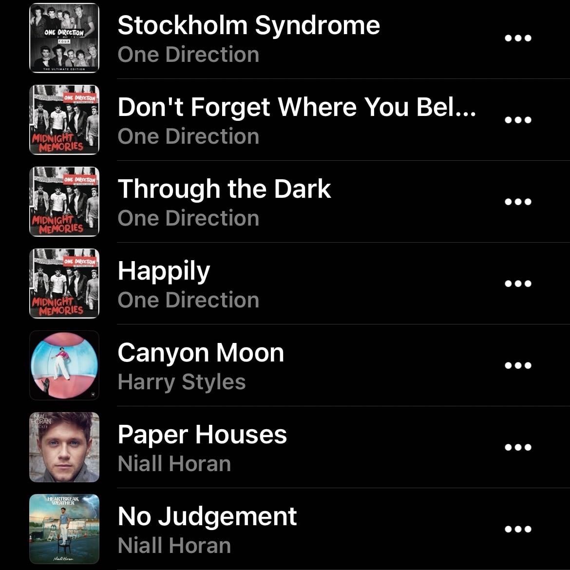 A playlist - (with solo songs too ofc)