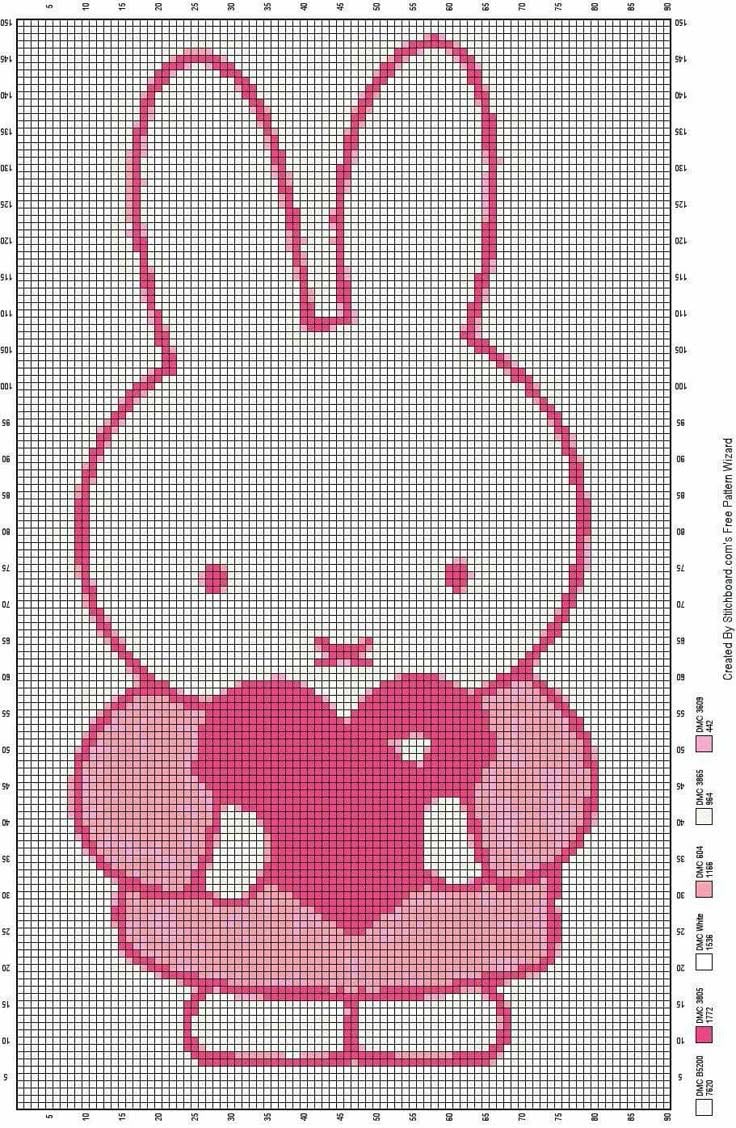 Bunny Cross stitch - Pinterest