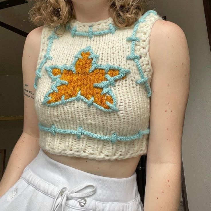 Surface crochet star vest - Pinterest