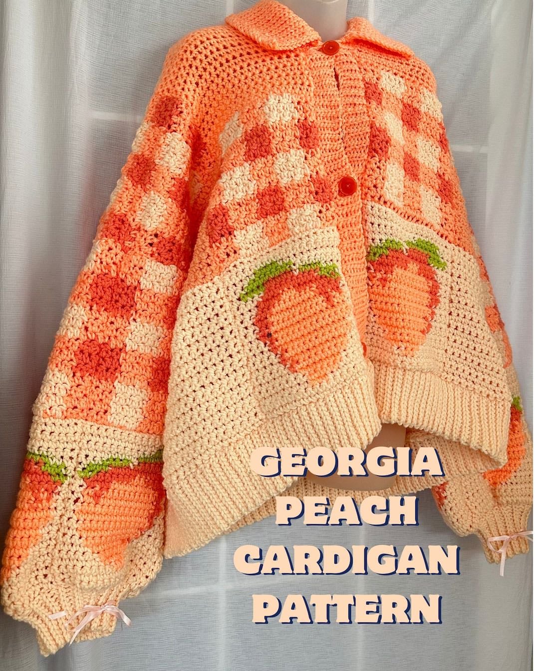 Georgia Peach Cardigan Pattern - Etsy