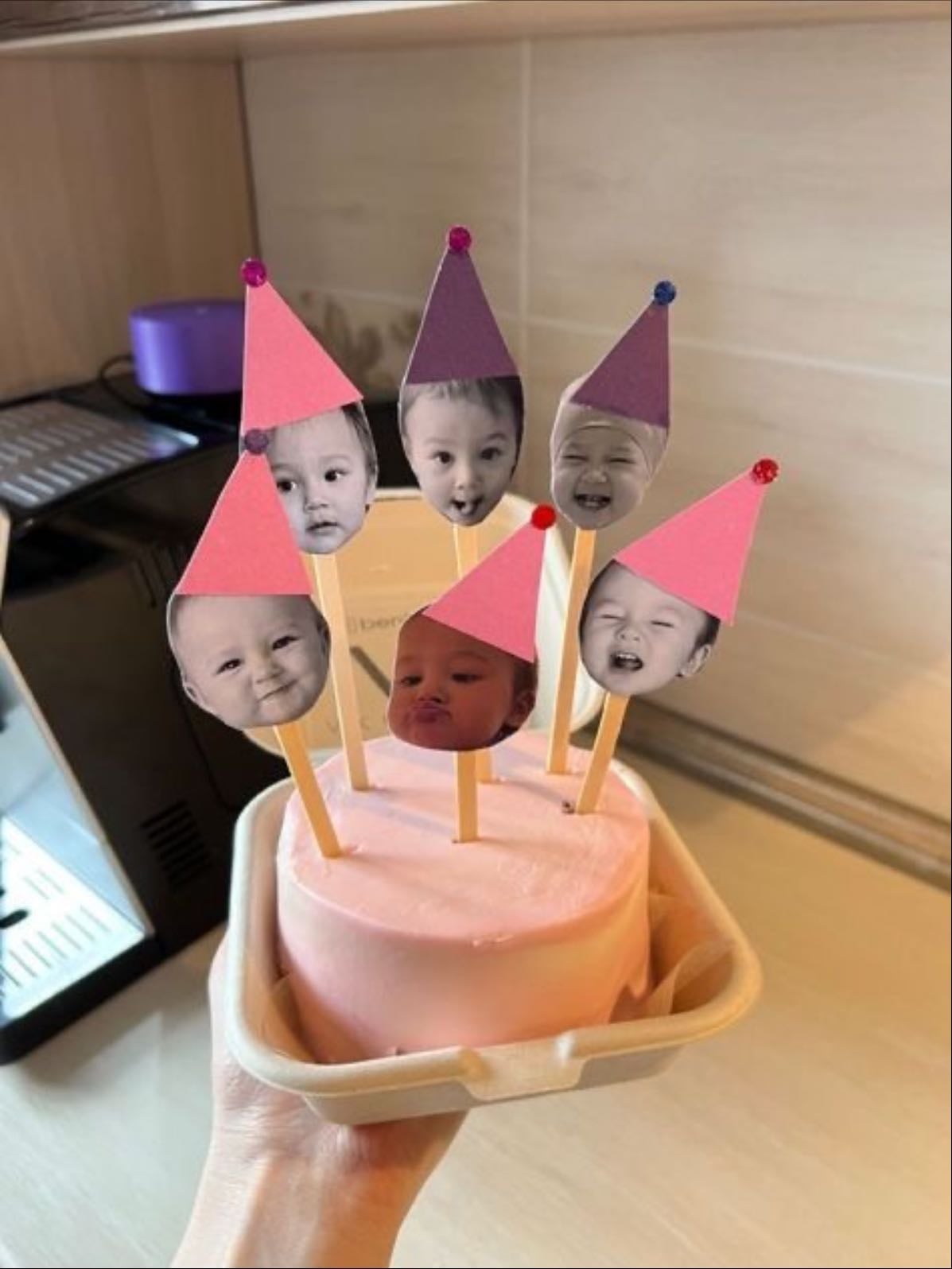 Pastel con fotos