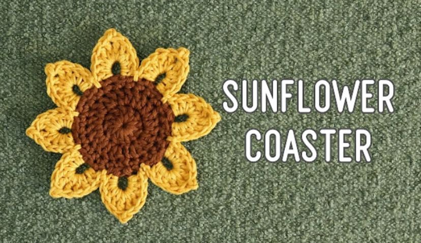 Sunflower coaster - YouTube