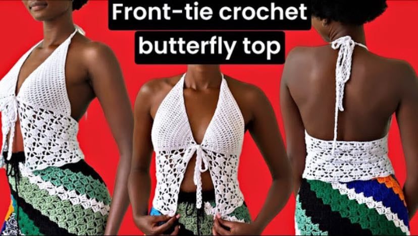 Front tie top - YouTube