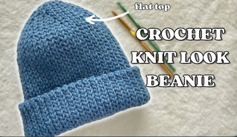 Knit look beanie - YouTube