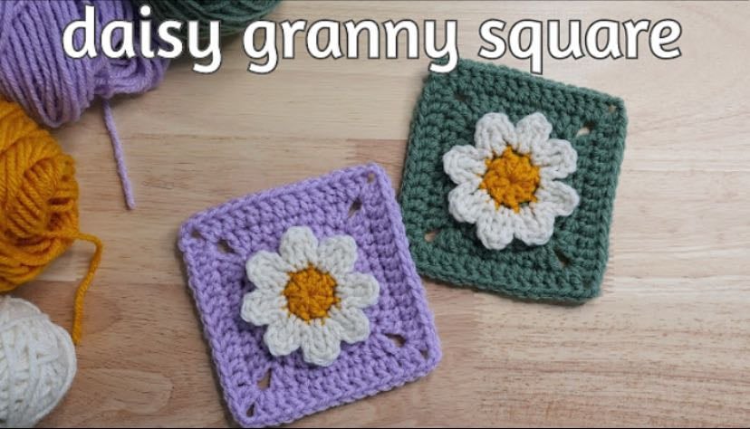 Daisy granny square - YouTube