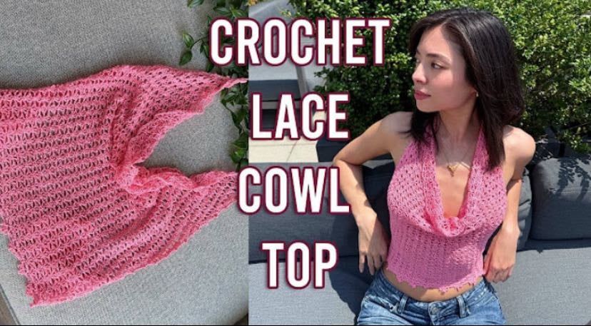 Lace cowl top - YouTube