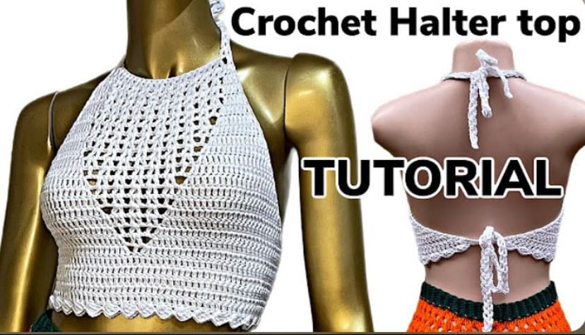 Mesh detail halter top - YouTube