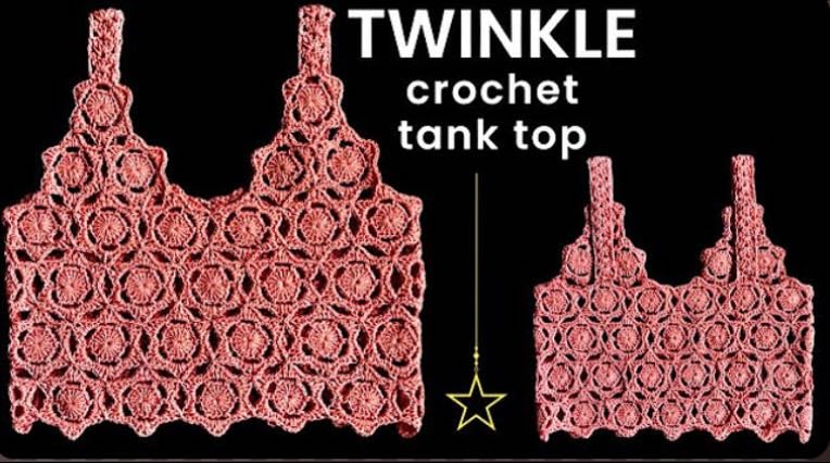 Twinkle crochet tank top - YouTube