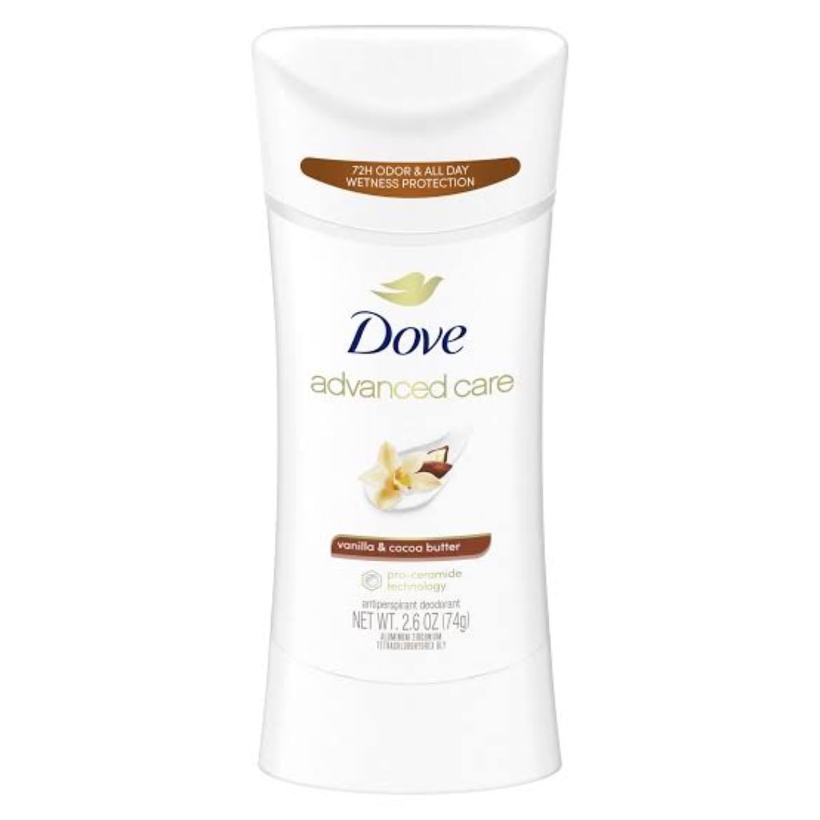 Desodorante en Barra Vainilla y Cacao Dove Advanced Care