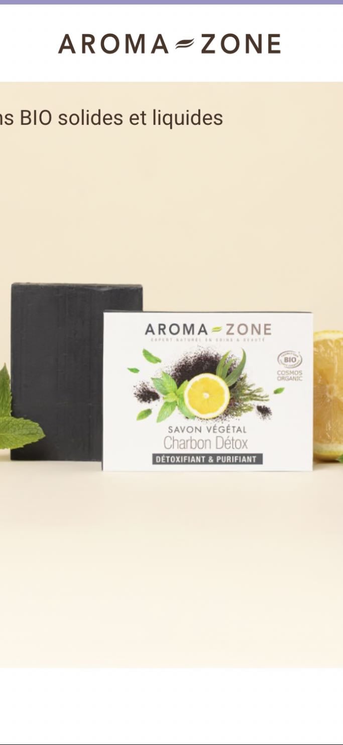 Savon - Aroma zone charbon