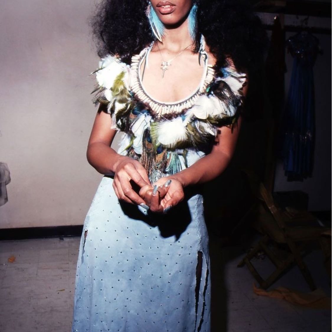 feather dress