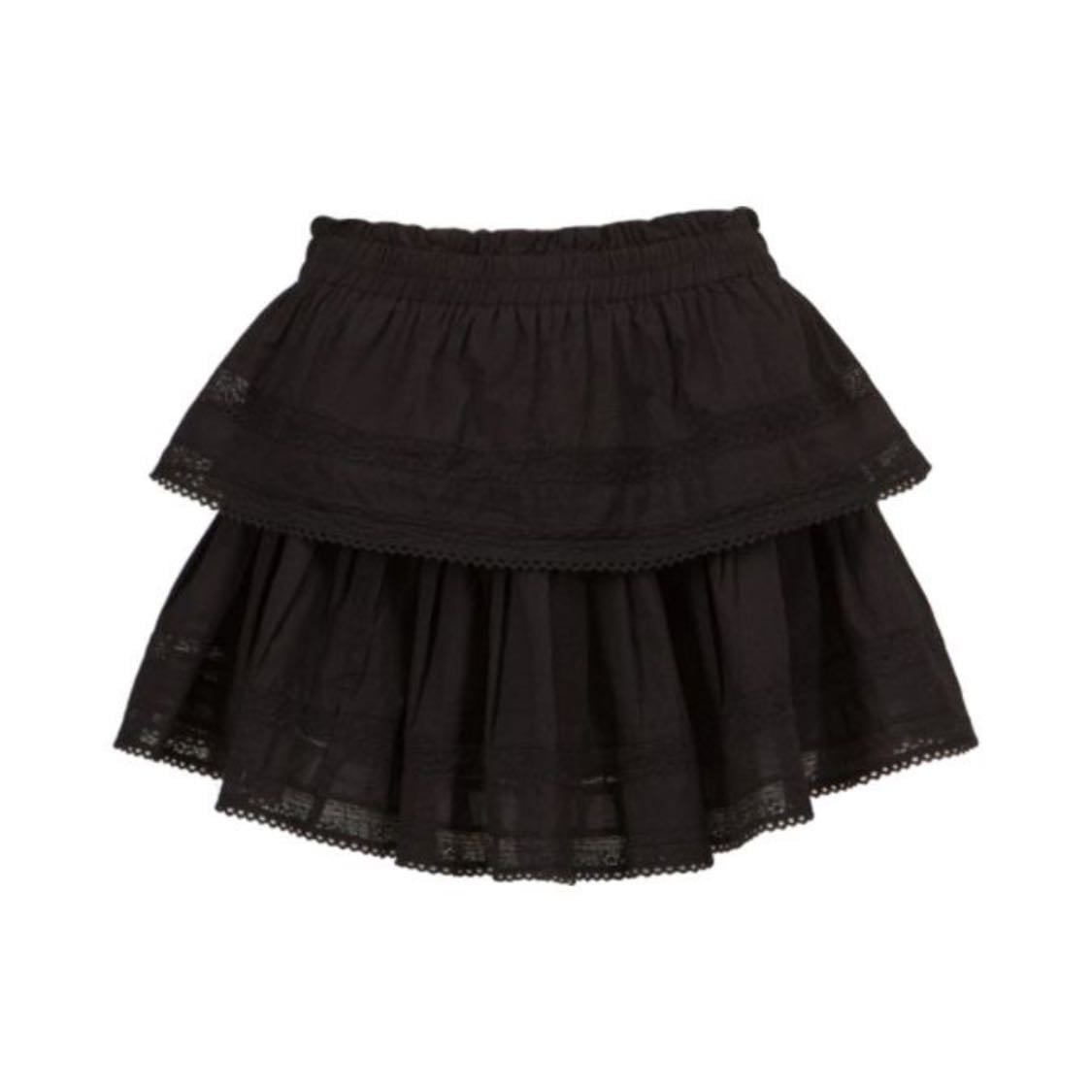 black bohemian skirt
