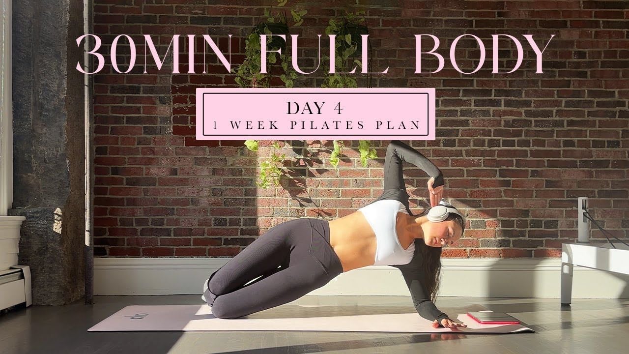 30MIN Hourglass Full Body Pilates Sculpt // DAY 4 - 1 Week Pilates Challenge // madeleineabeid