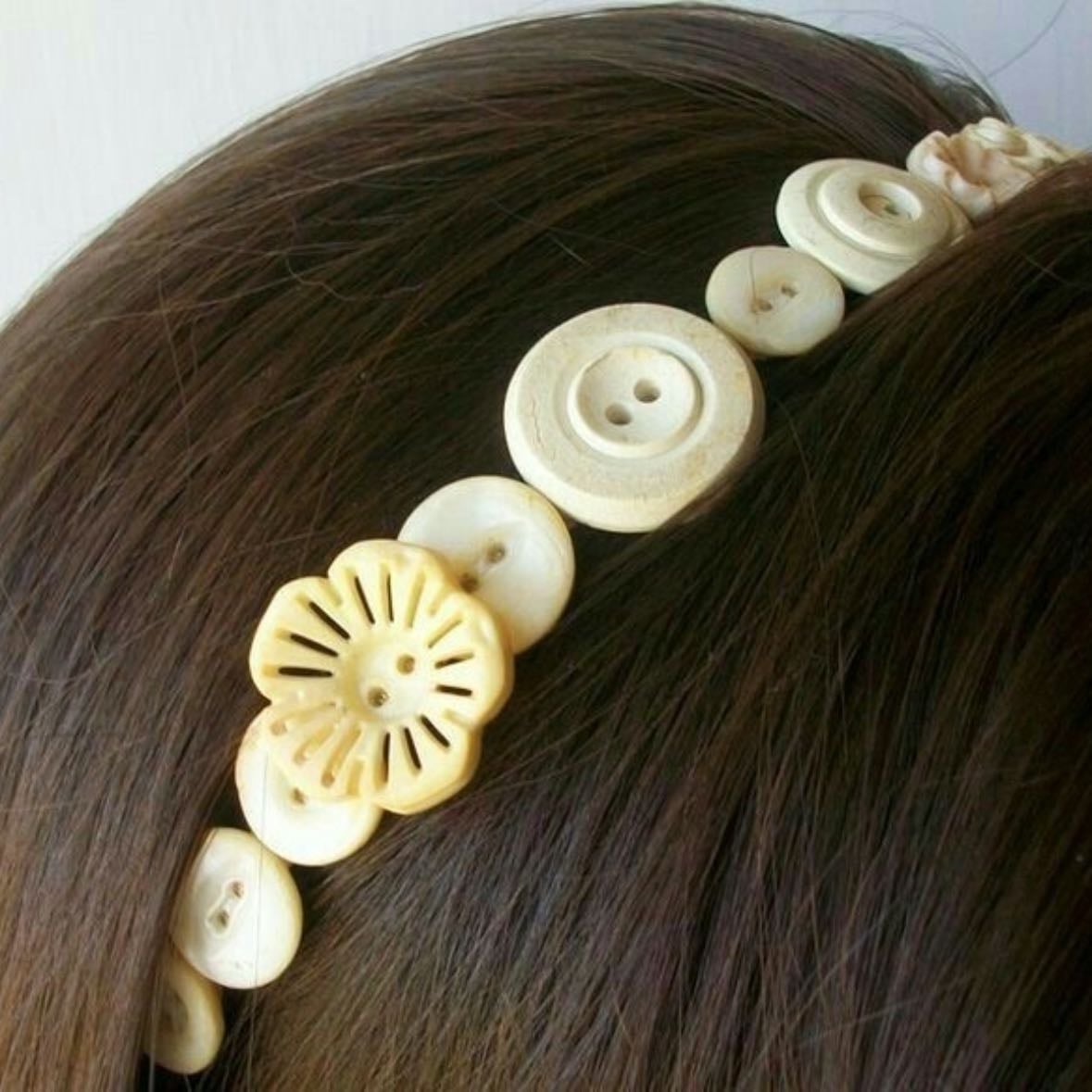a button headband
