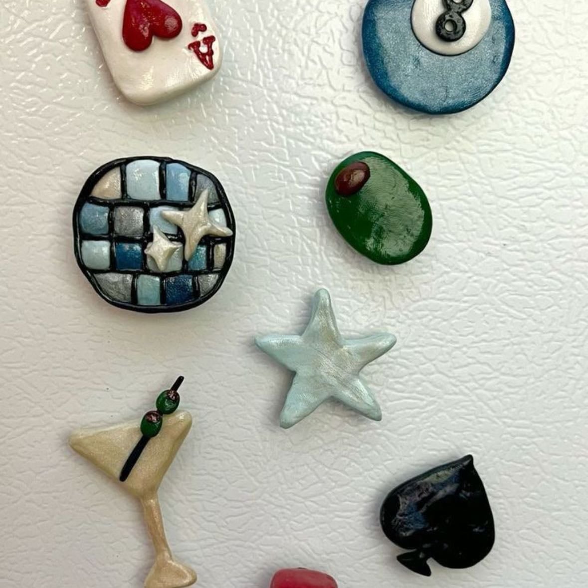 magnets - easy to make with some clay