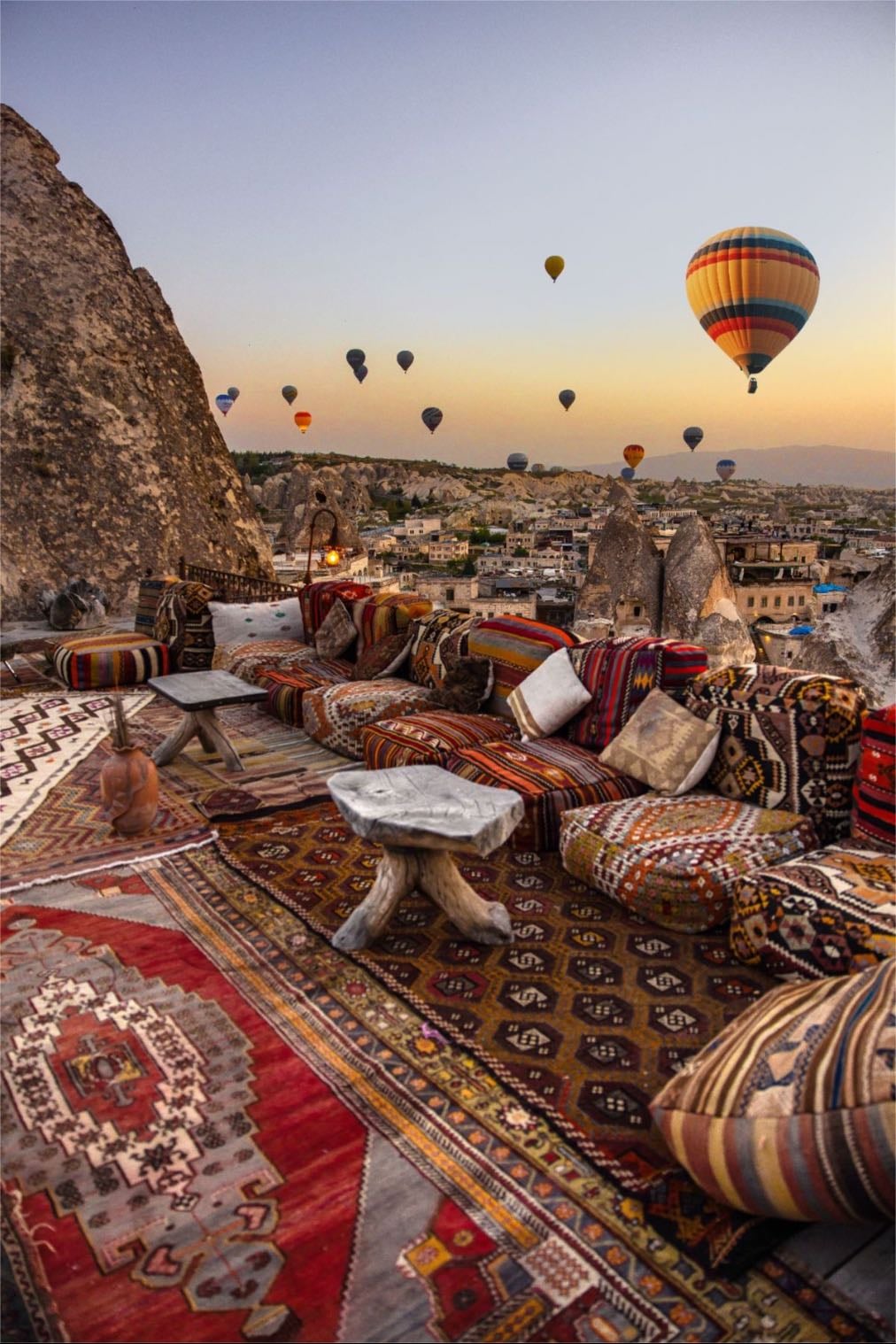 Hot Air Balloon in Cappadocia - Sunrise ride over fairy chimneys and valleys.