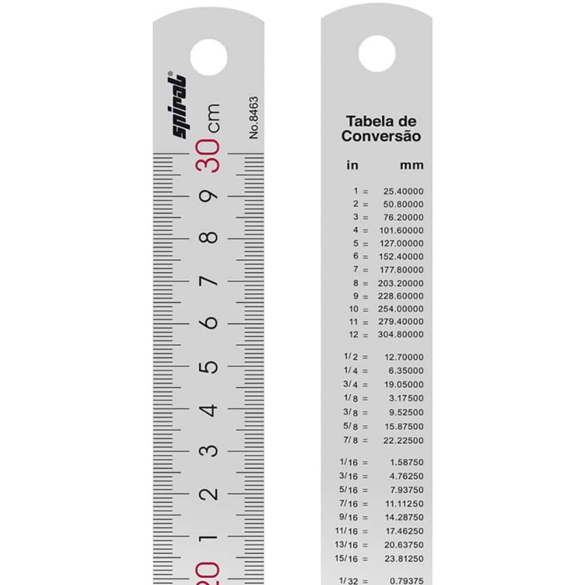 régua de aço 30cm