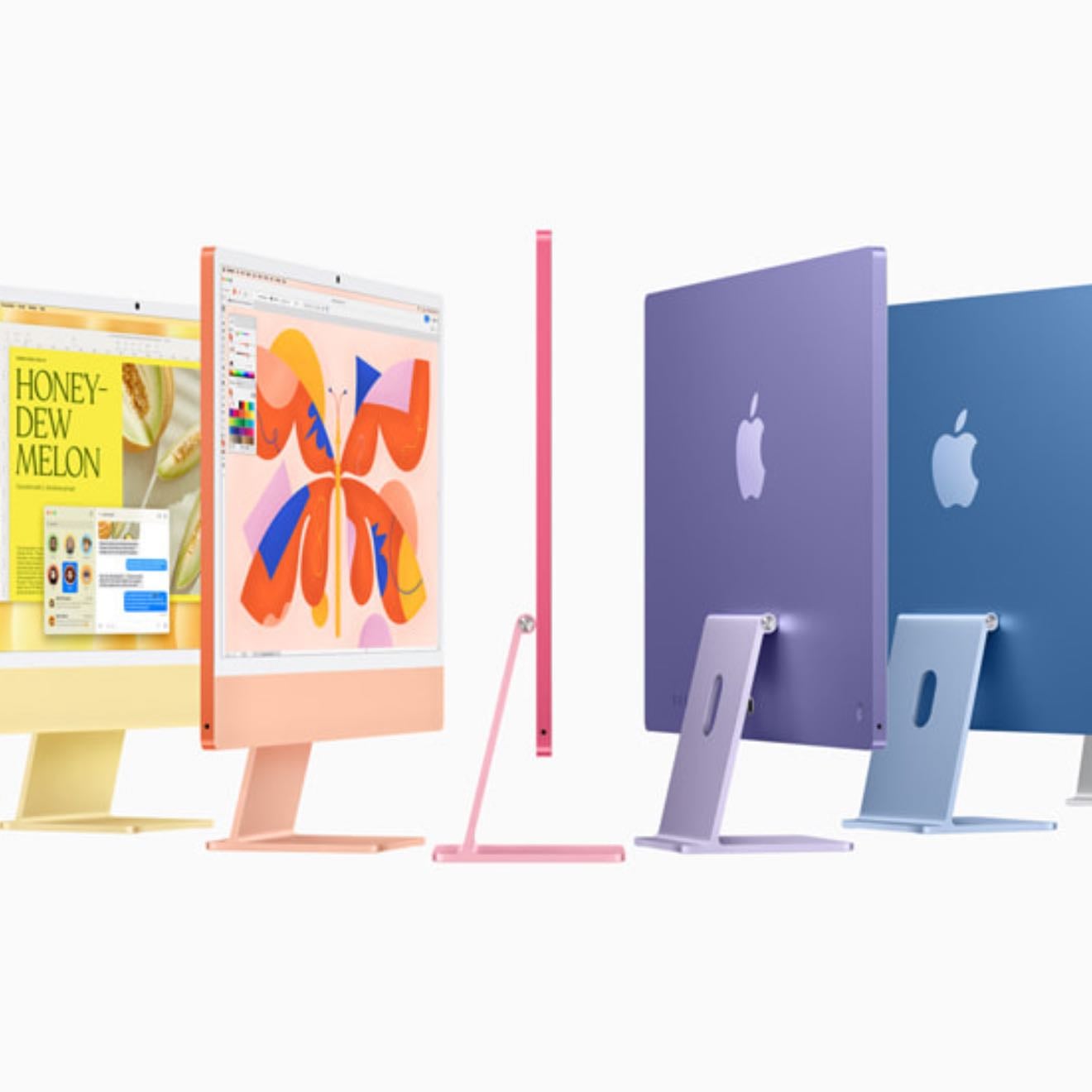 iMac - White
Chip M4
10-Core CPU
10-Core GPU
16GB Unified Memory
256GB Storage'
16-core Neural Engine
24-inch 4.5K Retina display*
Four Thunderbolt 4 ports
Gigabit Ethernet
Magic Keyboard with Touch ID