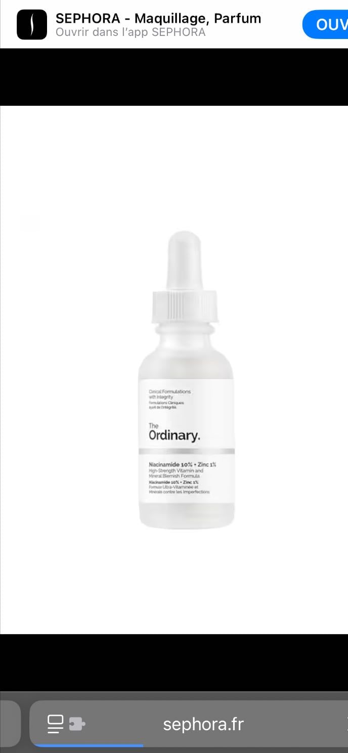 Niacinamide 10% + Zinc 1% - Sérum Anti-Imperfections