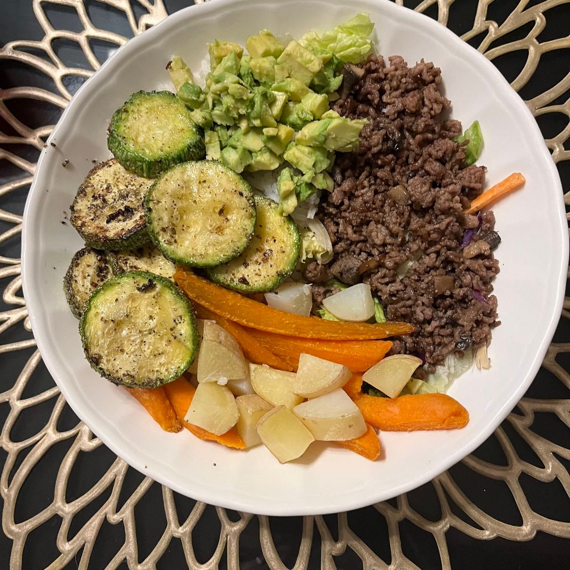 Roasted veggies bowl