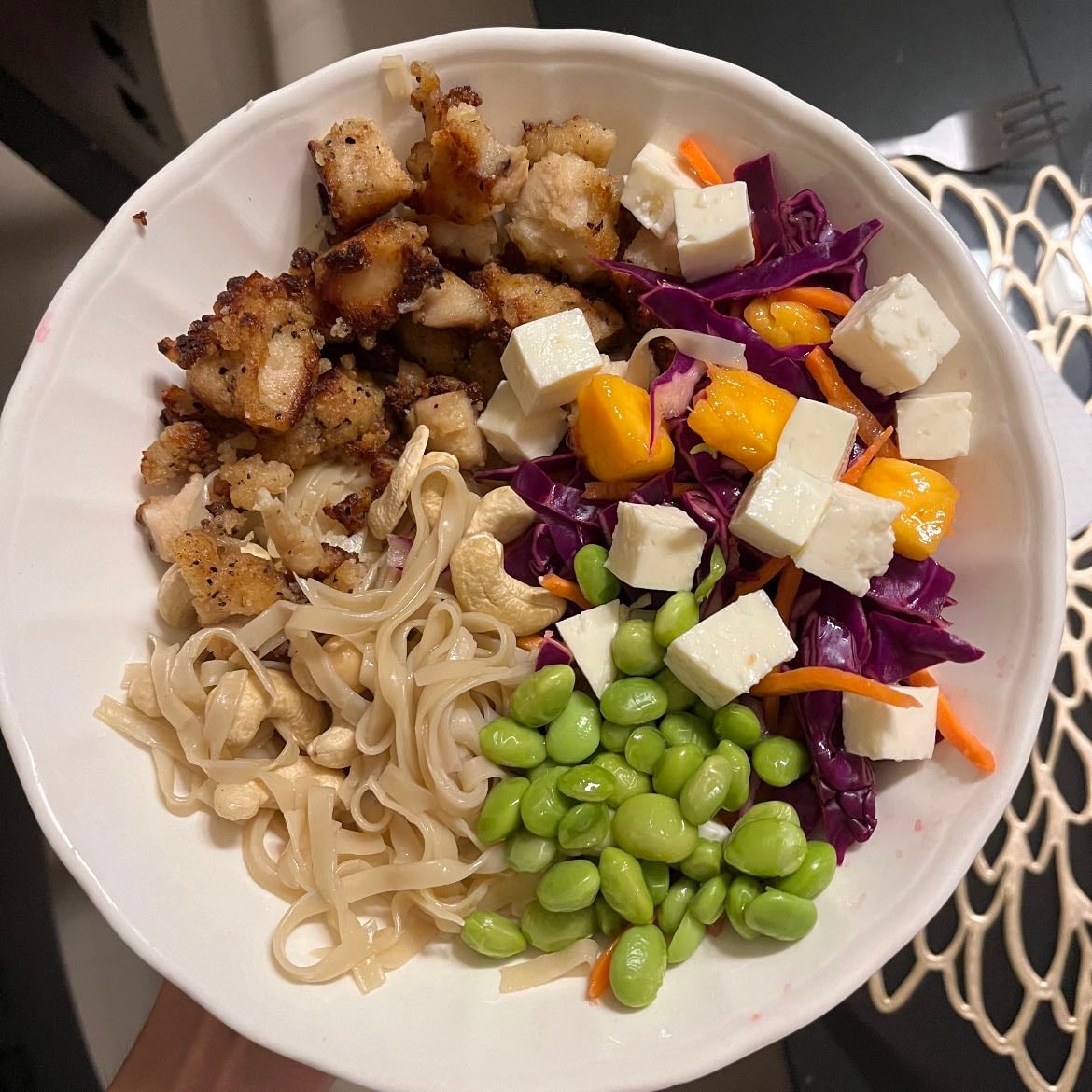 Noodles purple bowl