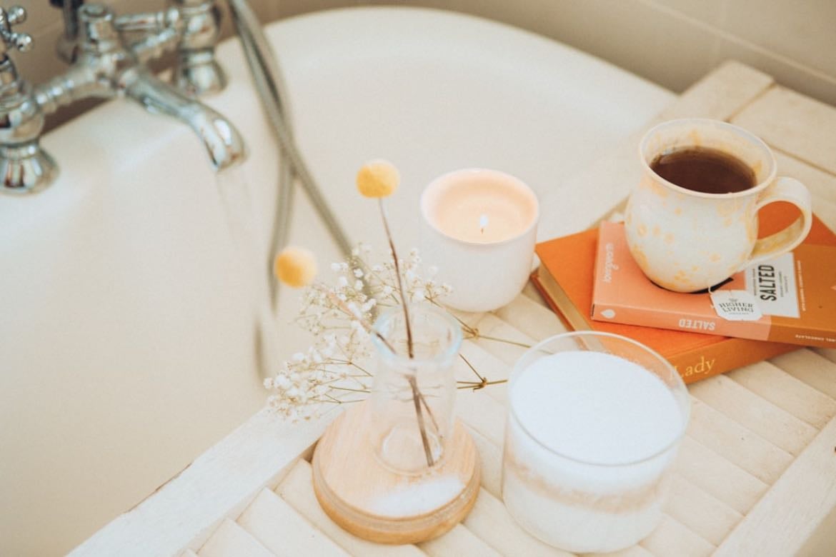 Pamper yourself - - hair mask
- face mask
- paint your nails
- shave
- shower / bath
- teeth whitening