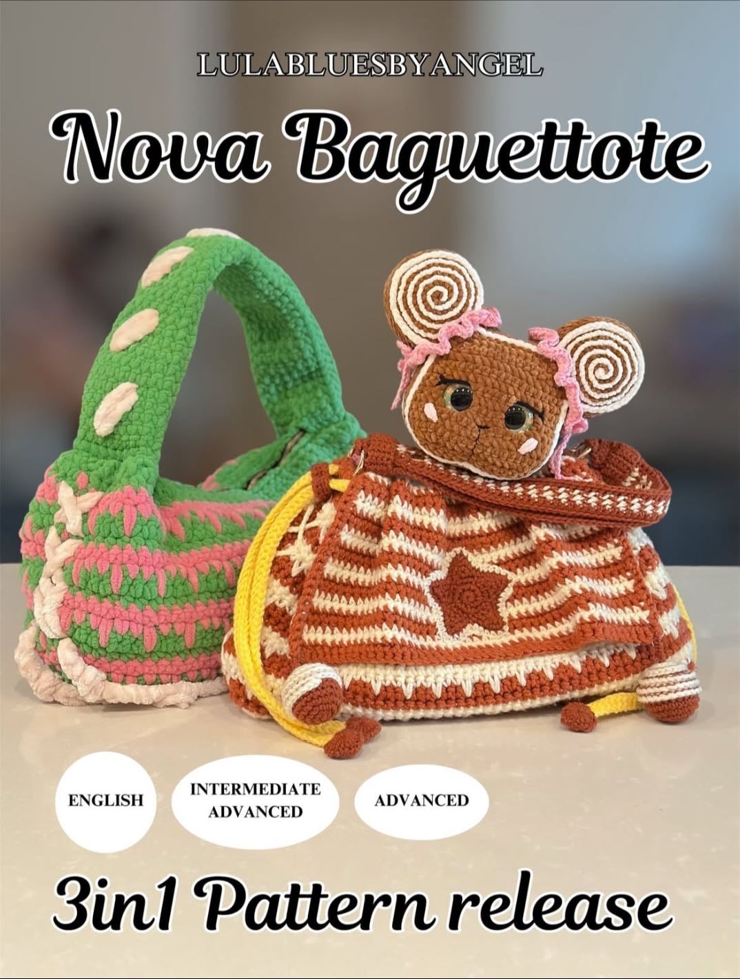 Nova Baguettote 3-in-1 convertible bag - Paid pattern
Instagram: lulabluesbyangell