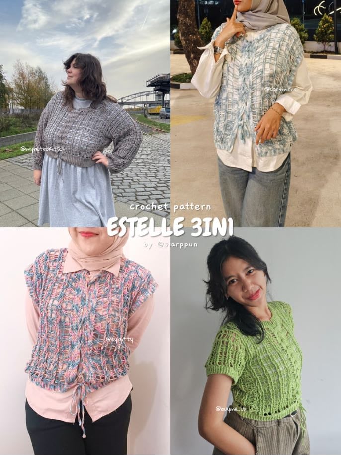 Estelle 3-in-1 - Cardigan, sweater top, vest
Paid pattern
Instagram: @starppun