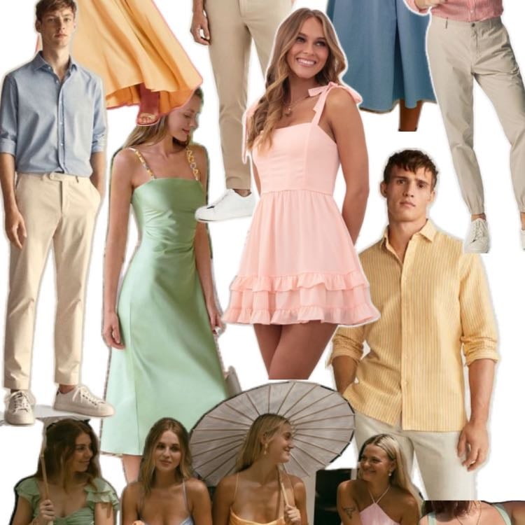 Dress code semi formal en tonos pasteles