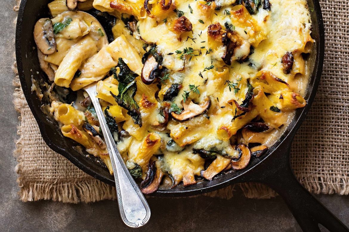 mushroom pasta bake
